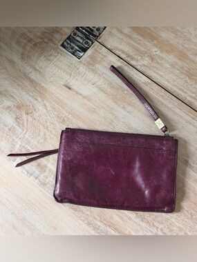 HOBO Leather Wristlet Clutch